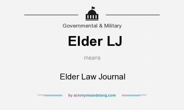 What does Elder LJ mean? It stands for Elder Law Journal