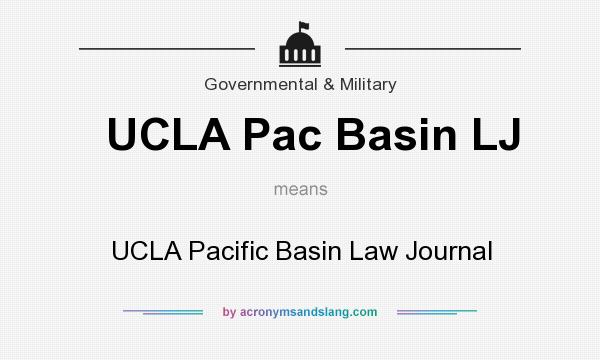 What does UCLA Pac Basin LJ mean? It stands for UCLA Pacific Basin Law Journal