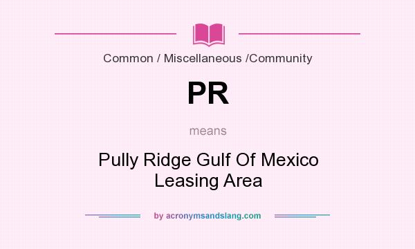 What does PR mean? It stands for Pully Ridge Gulf Of Mexico Leasing Area