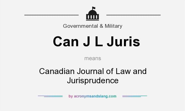 What does Can J L Juris mean? It stands for Canadian Journal of Law and Jurisprudence