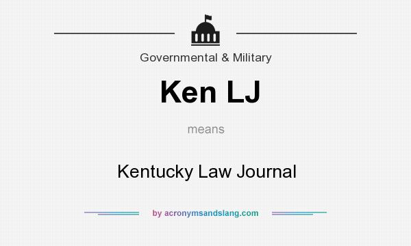 What does Ken LJ mean? It stands for Kentucky Law Journal