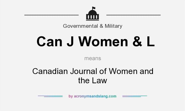 What does Can J Women & L mean? It stands for Canadian Journal of Women and the Law