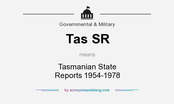 What does Tas SR mean? It stands for Tasmanian State Reports 1954-1978