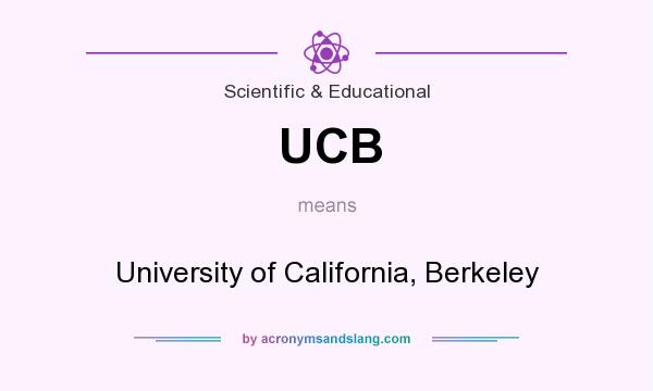 What does UCB mean? It stands for University of California, Berkeley