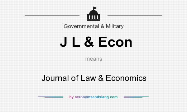 What does J L & Econ mean? It stands for Journal of Law & Economics