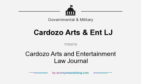 What does Cardozo Arts & Ent LJ mean? It stands for Cardozo Arts and Entertainment Law Journal