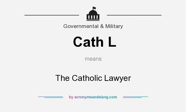 What does Cath L mean? It stands for The Catholic Lawyer