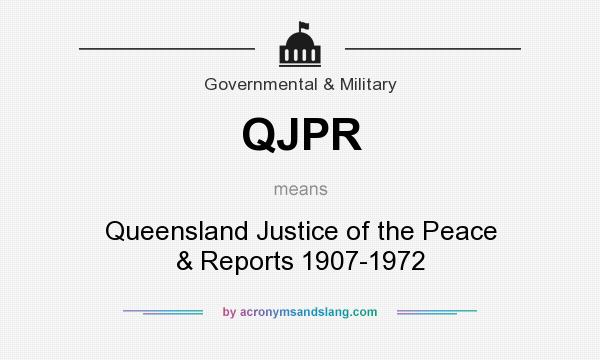 What does QJPR mean? It stands for Queensland Justice of the Peace & Reports 1907-1972