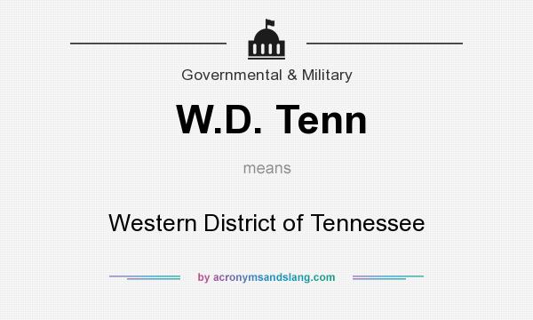 What does W.D. Tenn mean? It stands for Western District of Tennessee