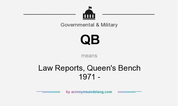What does QB mean? It stands for Law Reports, Queen`s Bench 1971 -