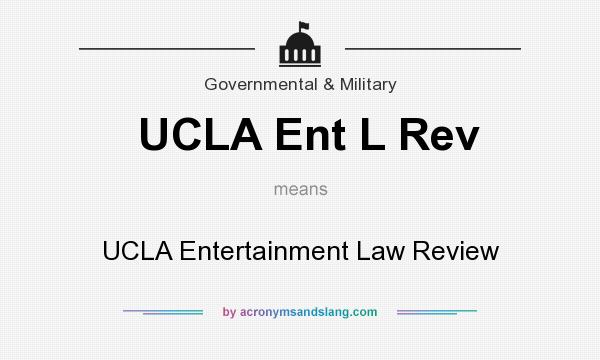 What does UCLA Ent L Rev mean? It stands for UCLA Entertainment Law Review