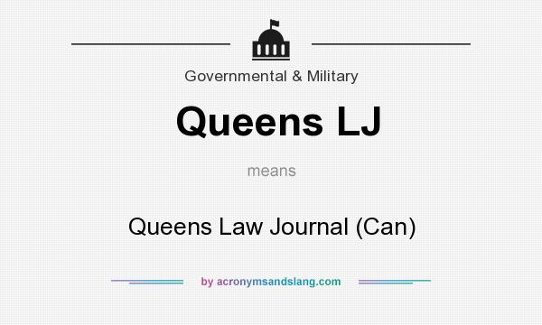 What does Queens LJ mean? It stands for Queens Law Journal (Can)