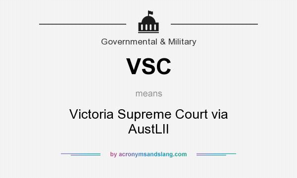 What does VSC mean? It stands for Victoria Supreme Court via AustLII
