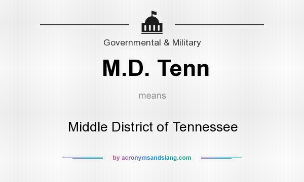 What does M.D. Tenn mean? It stands for Middle District of Tennessee