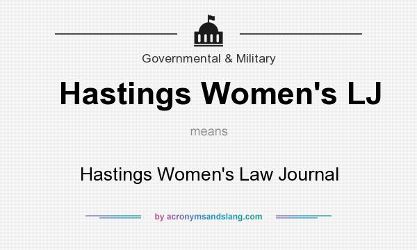 What does Hastings Women`s LJ mean? It stands for Hastings Women`s Law Journal