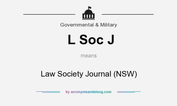 What does L Soc J mean? It stands for Law Society Journal (NSW)