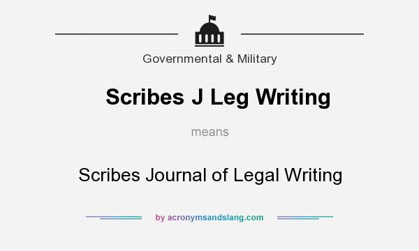 What does Scribes J Leg Writing mean? It stands for Scribes Journal of Legal Writing