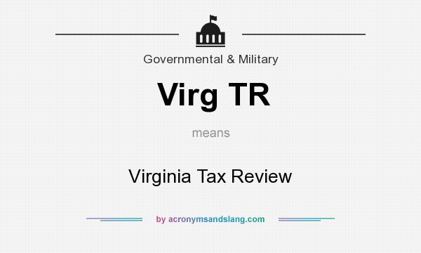What does Virg TR mean? It stands for Virginia Tax Review