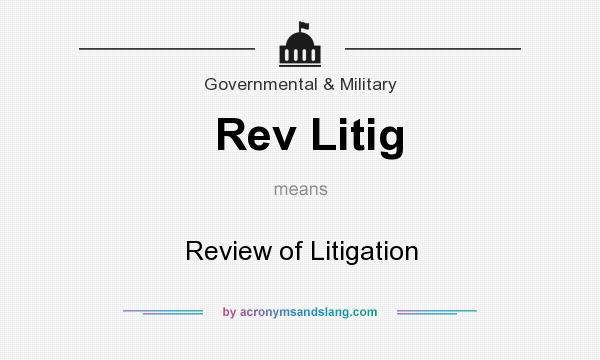 What does Rev Litig mean? It stands for Review of Litigation