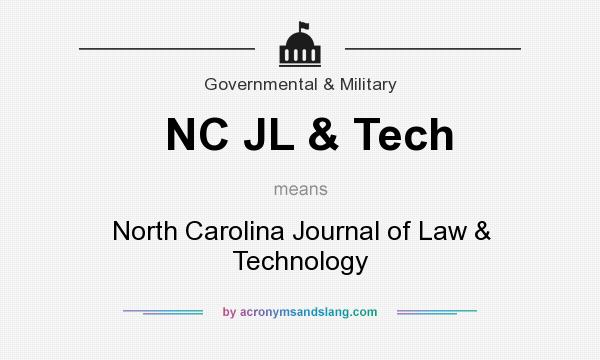 What does NC JL & Tech mean? It stands for North Carolina Journal of Law & Technology