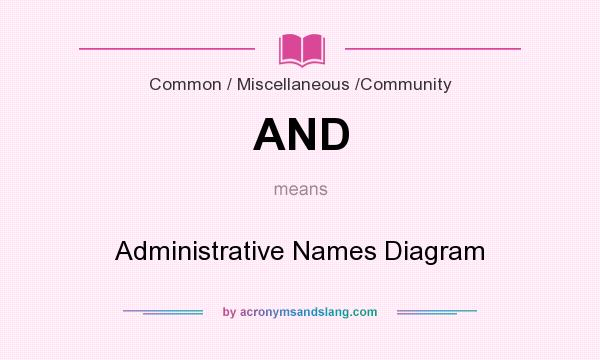 What does AND mean? It stands for Administrative Names Diagram