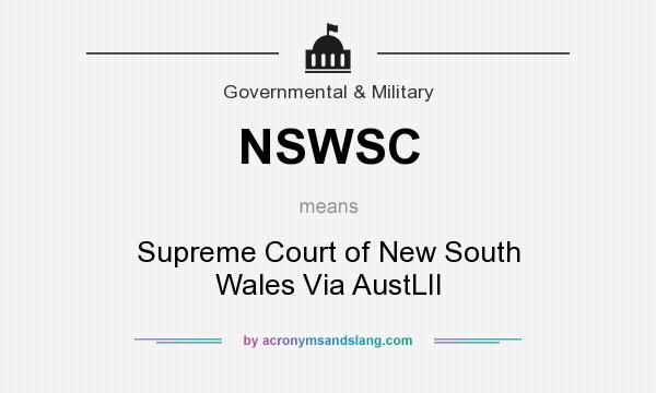 What does NSWSC mean? It stands for Supreme Court of New South Wales Via AustLII