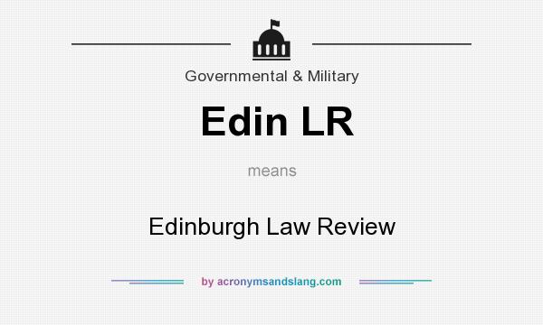 What does Edin LR mean? It stands for Edinburgh Law Review