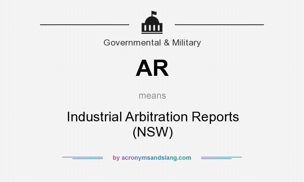 What does AR mean? It stands for Industrial Arbitration Reports (NSW)