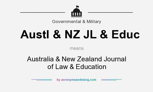 What does Austl & NZ JL & Educ mean? It stands for Australia & New Zealand Journal of Law & Education