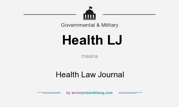 What does Health LJ mean? It stands for Health Law Journal