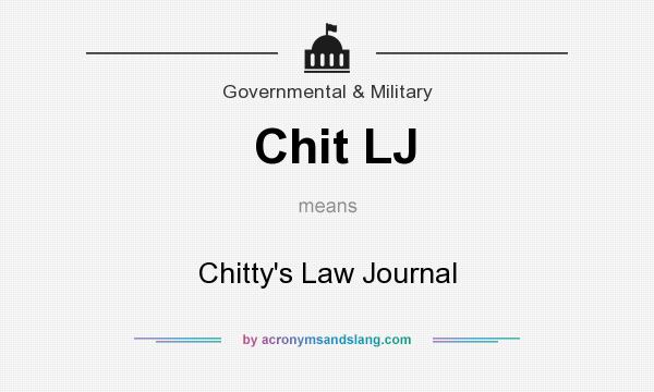 What does Chit LJ mean? It stands for Chitty`s Law Journal