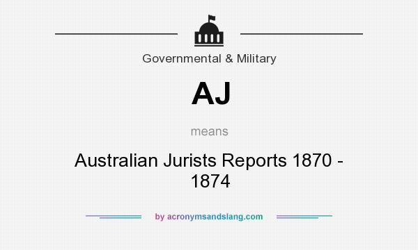 What does AJ mean? It stands for Australian Jurists Reports 1870 - 1874