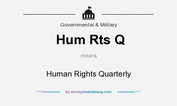 What does Hum Rts Q mean? It stands for Human Rights Quarterly