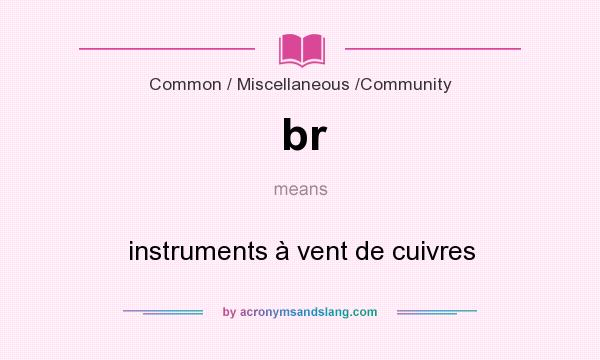 What does br mean? It stands for instruments à vent de cuivres