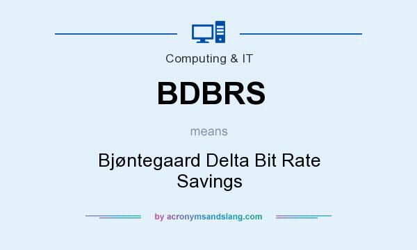 What does BDBRS mean? It stands for Bjøntegaard Delta Bit Rate Savings