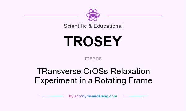 What does TROSEY mean? It stands for TRansverse CrOSs-Relaxation Experiment in a Rotating Frame