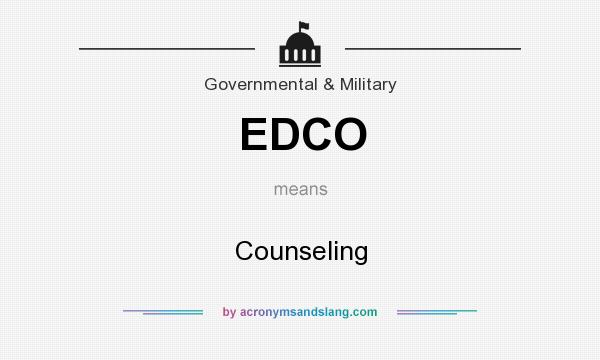 What does EDCO mean? It stands for Counseling