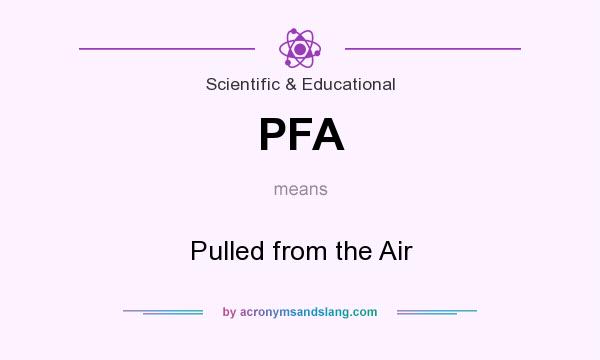 What does PFA mean? It stands for Pulled from the Air