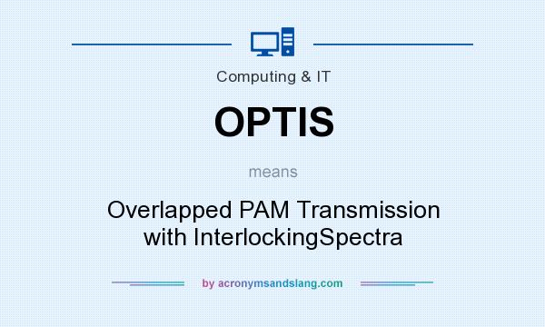 What does OPTIS mean? It stands for Overlapped PAM Transmission with InterlockingSpectra