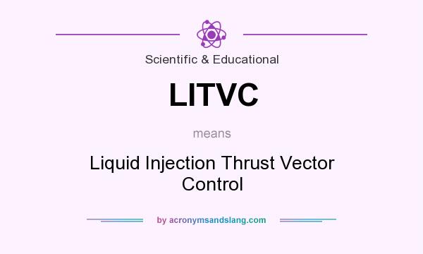 What does LITVC mean? It stands for Liquid Injection Thrust Vector Control