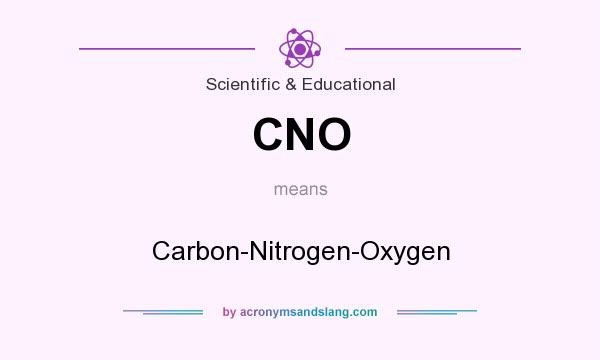 What does CNO mean? It stands for Carbon-Nitrogen-Oxygen