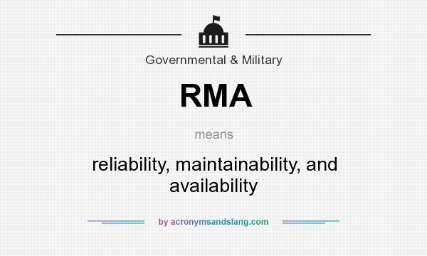 What does RMA mean? It stands for reliability, maintainability, and availability