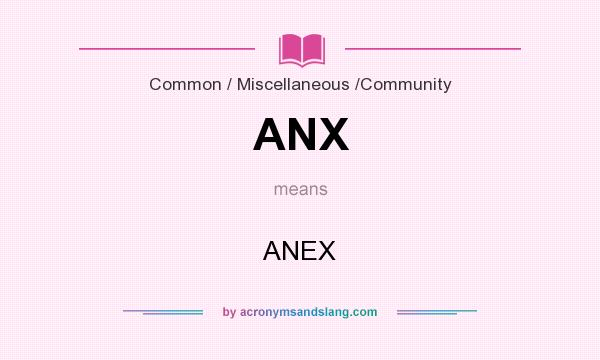 What does ANX mean? It stands for ANEX