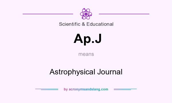 What does Ap.J mean? It stands for Astrophysical Journal