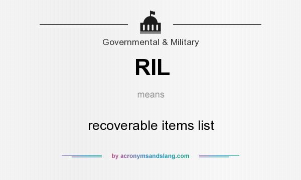 What does RIL mean? It stands for recoverable items list