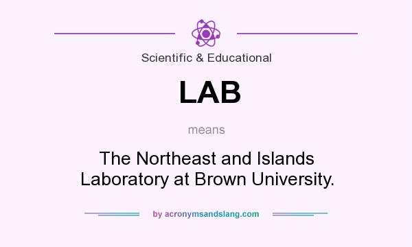 What does LAB mean? It stands for The Northeast and Islands Laboratory at Brown University.