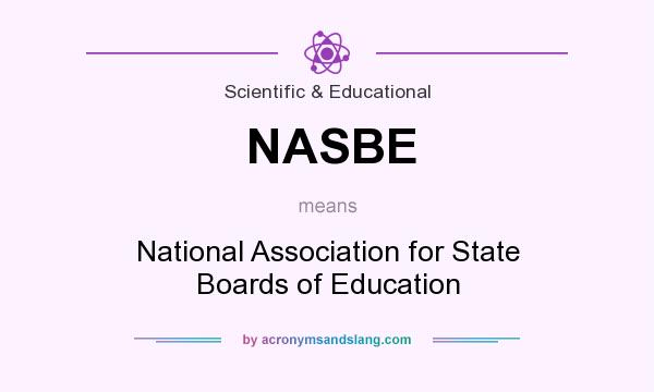 What does NASBE mean? It stands for National Association for State Boards of Education