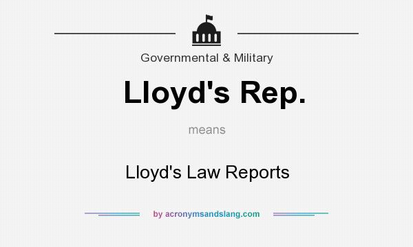 What does Lloyd`s Rep. mean? It stands for Lloyd`s Law Reports