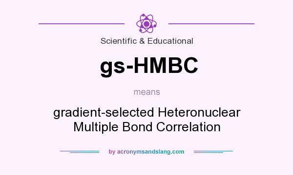 What does gs-HMBC mean? It stands for gradient-selected Heteronuclear Multiple Bond Correlation 