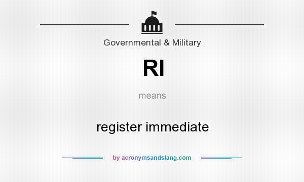 What does RI mean? It stands for register immediate